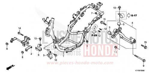 CARROSSERIE DE CHASSIS SH125RB de 2011